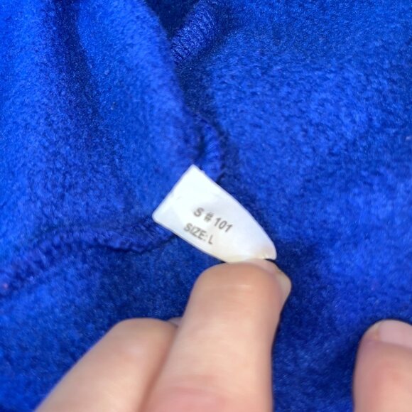 Streetwear Royal Blue Graphic Hoodie Featuring Panda Character & Money Design HE - Picture 10 of 12